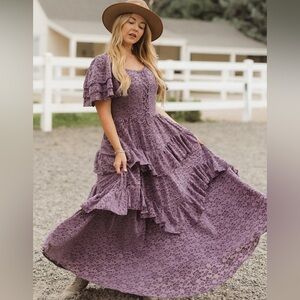 Ivy City Co Purple Maxi Dress